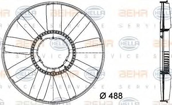 HELLA 8MV376733211 Крильчатка вентилятора, охолодження двигуна