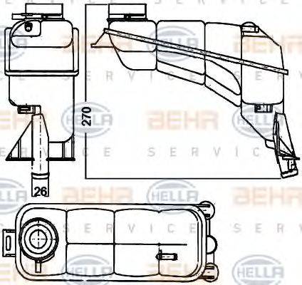 HELLA 8MA376755121 Компенсаційний бак, охолоджуюча рідина