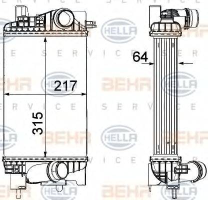 HELLA 8ML376756421 Інтеркулер