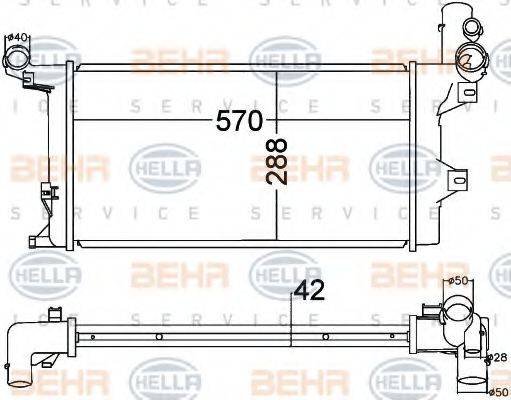 HELLA 8MK376758031 Радіатор, охолодження двигуна