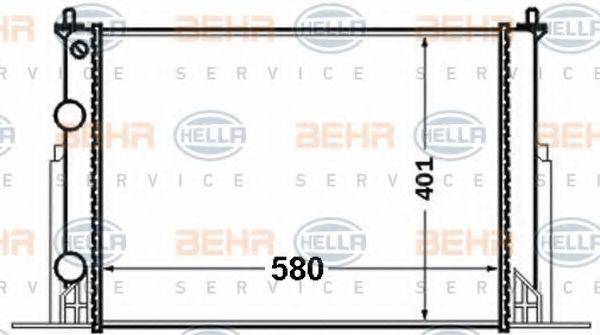 HELLA 8MK376767731 Радіатор, охолодження двигуна