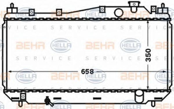 HELLA 8MK376768291 Радіатор, охолодження двигуна