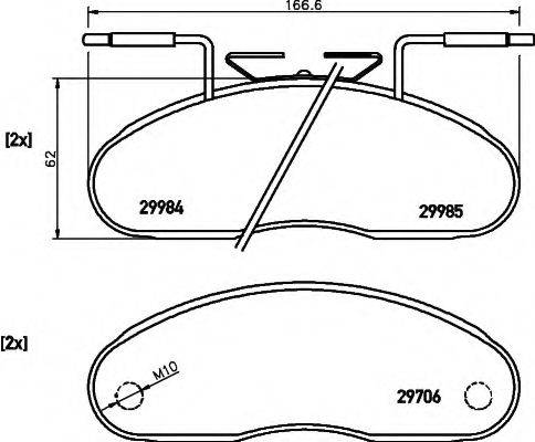 HELLA 8DB355005331 Комплект гальмівних колодок, дискове гальмо