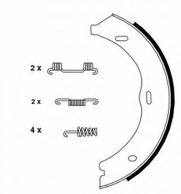 HELLA 8DA355050561 Комплект гальмівних колодок, стоянкова гальмівна система