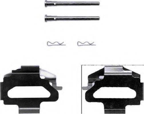 HELLA 8DZ355202381 Комплектуючі, колодки дискового гальма