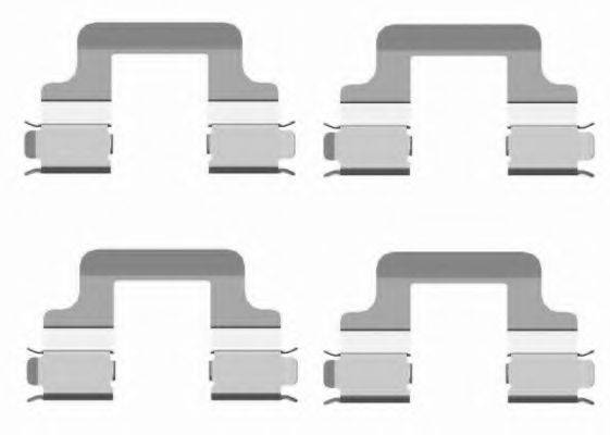 HELLA 8DZ355204101 Комплектуючі, колодки дискового гальма