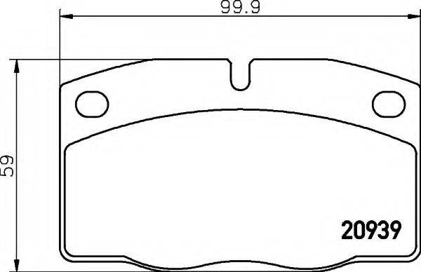 HELLA 8DB355007251 Комплект гальмівних колодок, дискове гальмо