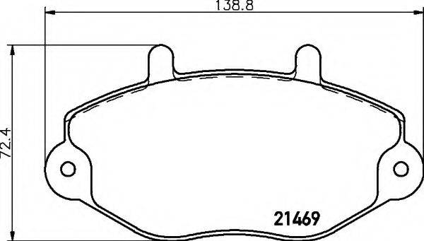 HELLA 8DB355019381 Комплект гальмівних колодок, дискове гальмо