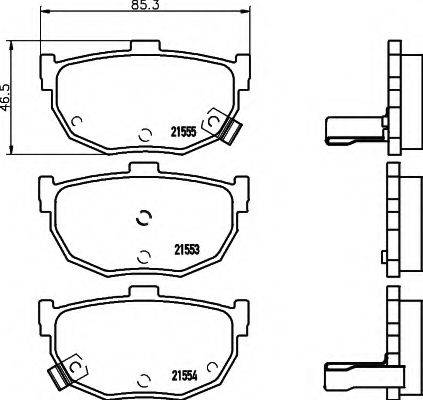 HELLA 8DB355006411 Комплект гальмівних колодок, дискове гальмо