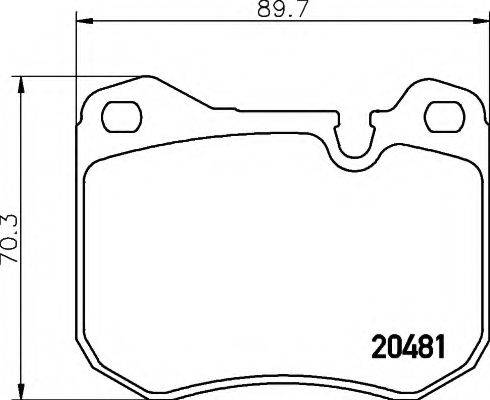 HELLA 8DB355007681 Комплект гальмівних колодок, дискове гальмо