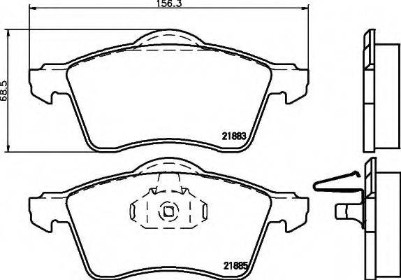 HELLA 8DB355008011 Комплект гальмівних колодок, дискове гальмо