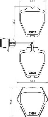 HELLA 8DB355008791 Комплект гальмівних колодок, дискове гальмо