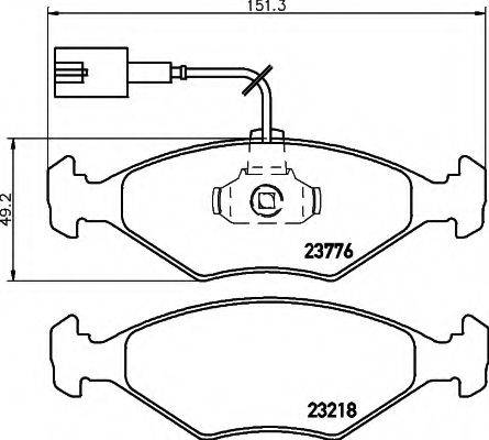 HELLA 8DB355008811 Комплект гальмівних колодок, дискове гальмо