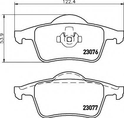 HELLA 8DB355008871 Комплект гальмівних колодок, дискове гальмо