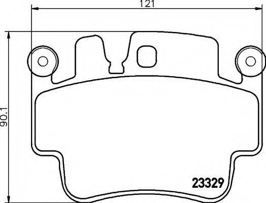 HELLA 8DB355009281 Комплект гальмівних колодок, дискове гальмо