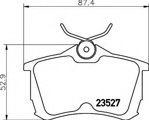 HELLA 8DB355009511 Комплект гальмівних колодок, дискове гальмо