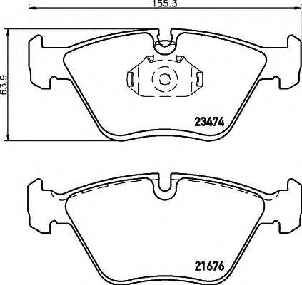 HELLA 8DB355009651 Комплект гальмівних колодок, дискове гальмо