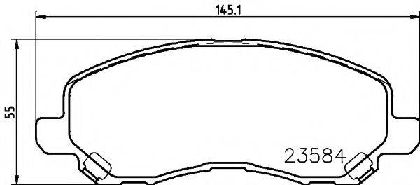 HELLA 8DB355014131 Комплект гальмівних колодок, дискове гальмо