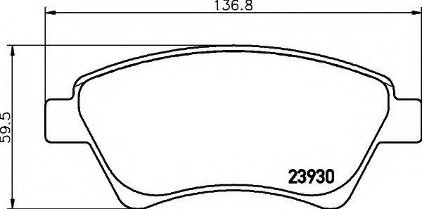 HELLA 8DB355010541 Комплект гальмівних колодок, дискове гальмо