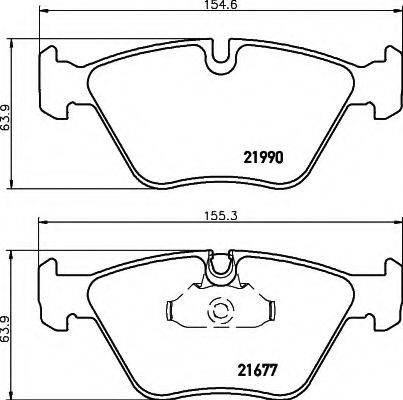 HELLA 8DB355010711 Комплект гальмівних колодок, дискове гальмо