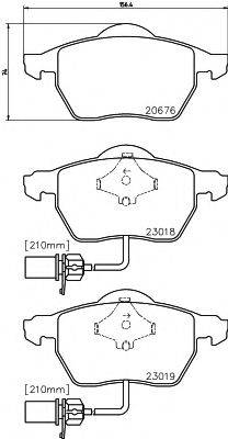 HELLA 8DB355010731 Комплект гальмівних колодок, дискове гальмо