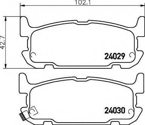 HELLA 8DB355010931 Комплект гальмівних колодок, дискове гальмо