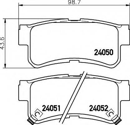 HELLA 8DB355011151 Комплект гальмівних колодок, дискове гальмо