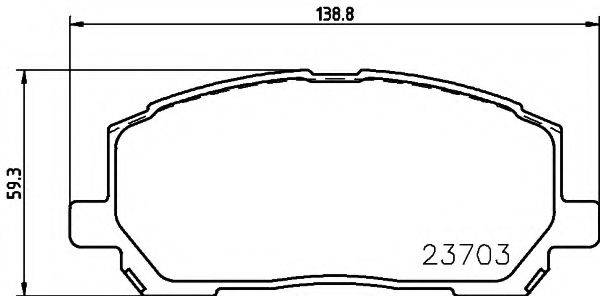 HELLA 8DB355011161 Комплект гальмівних колодок, дискове гальмо