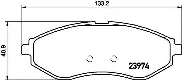 HELLA 8DB355011251 Комплект гальмівних колодок, дискове гальмо