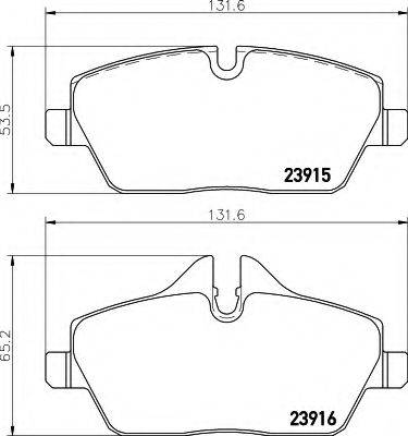 HELLA 8DB355011261 Комплект гальмівних колодок, дискове гальмо