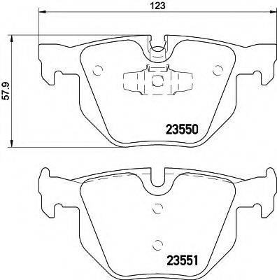 HELLA 8DB355011801 Комплект гальмівних колодок, дискове гальмо