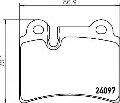 HELLA 8DB355011861 Комплект гальмівних колодок, дискове гальмо