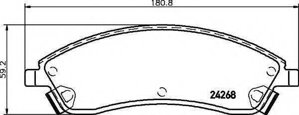 HELLA 8DB355012221 Комплект гальмівних колодок, дискове гальмо