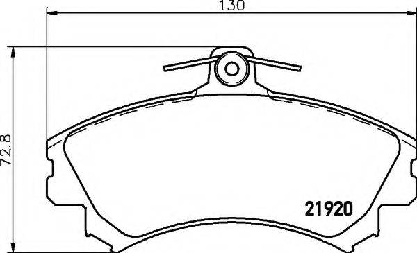 HELLA 8DB355006701 Комплект гальмівних колодок, дискове гальмо