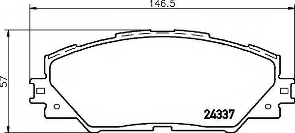 HELLA 8DB355006871 Комплект гальмівних колодок, дискове гальмо