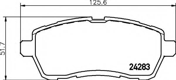 HELLA 8DB355013211 Комплект гальмівних колодок, дискове гальмо