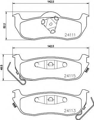 HELLA 8DB355013681 Комплект гальмівних колодок, дискове гальмо