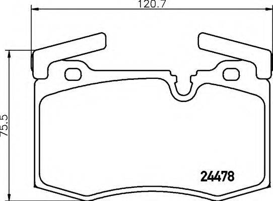 HELLA 8DB355014111 Комплект гальмівних колодок, дискове гальмо