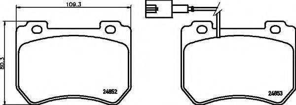 HELLA 8DB355014651 Комплект гальмівних колодок, дискове гальмо