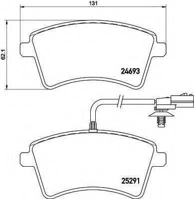 HELLA 8DB355016241 Комплект гальмівних колодок, дискове гальмо