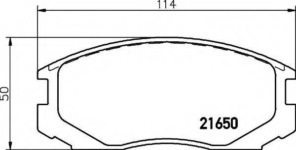 HELLA 8DB355017161 Комплект гальмівних колодок, дискове гальмо