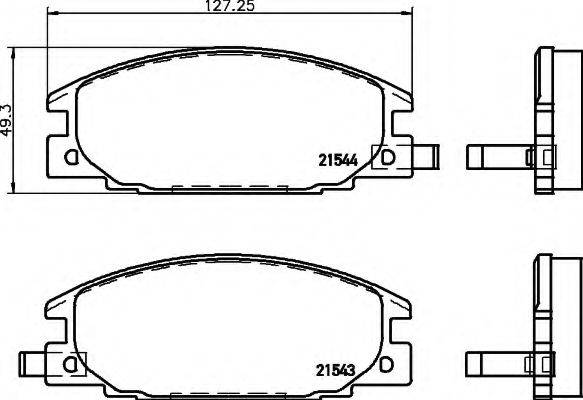 HELLA 8DB355016341 Комплект гальмівних колодок, дискове гальмо