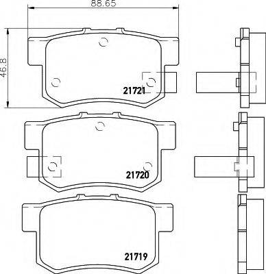 HELLA 8DB355016451 Комплект гальмівних колодок, дискове гальмо