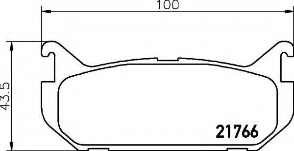 HELLA 8DB355016711 Комплект гальмівних колодок, дискове гальмо