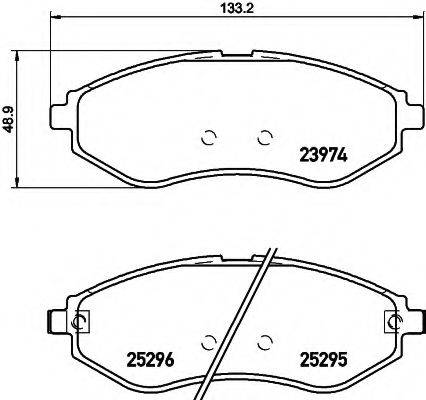 HELLA 8DB355017351 Комплект гальмівних колодок, дискове гальмо