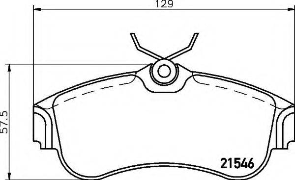 HELLA 8DB355018011 Комплект гальмівних колодок, дискове гальмо