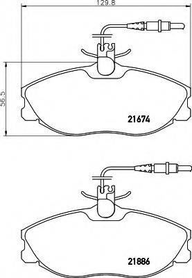 HELLA 8DB355018221 Комплект гальмівних колодок, дискове гальмо