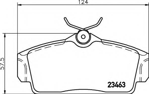 HELLA 8DB355018441 Комплект гальмівних колодок, дискове гальмо