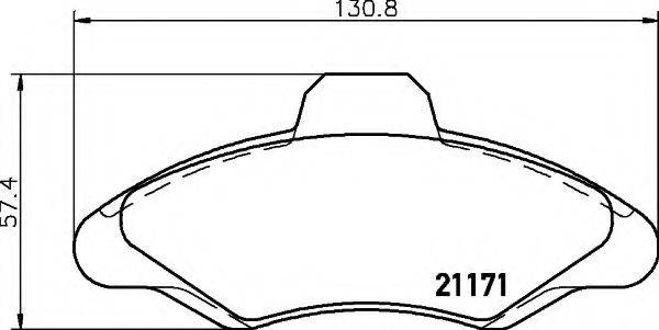 HELLA 8DB355019041 Комплект гальмівних колодок, дискове гальмо