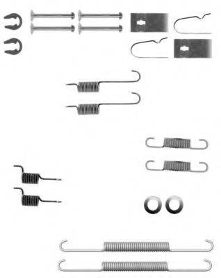 HELLA 8DZ355200801 Комплектуючі, гальмівна колодка